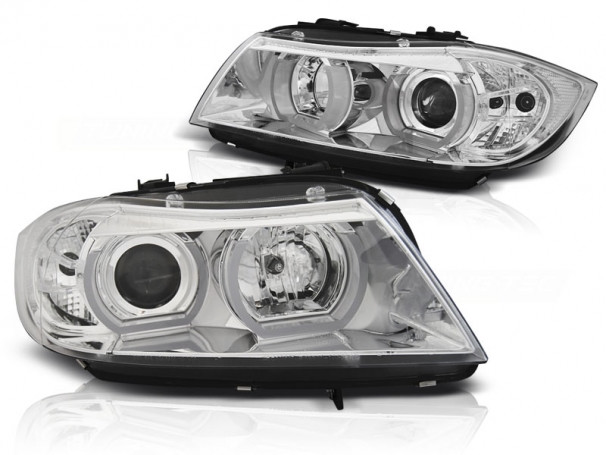 HEADLIGHTS ANGEL EYES LED BLACK for BMW E90/E91 03.05-11